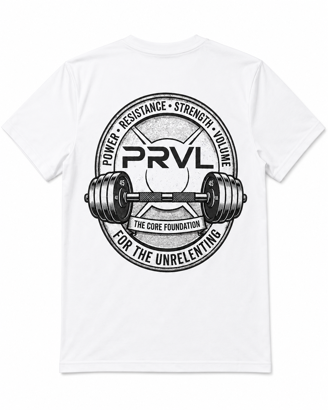 PRVL BARBELL T-Shirt - White