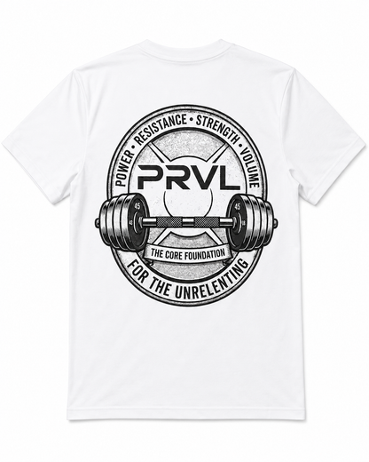 PRVL BARBELL T-Shirt - White