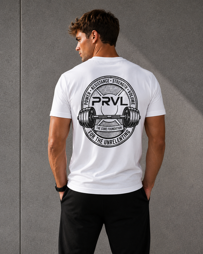 PRVL BARBELL T-Shirt - White
