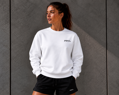 PRVL Essential Crewneck Sweater - White