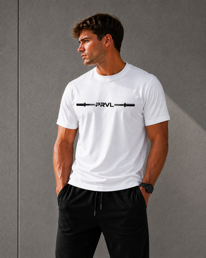 PRVL BARBELL T-Shirt - White