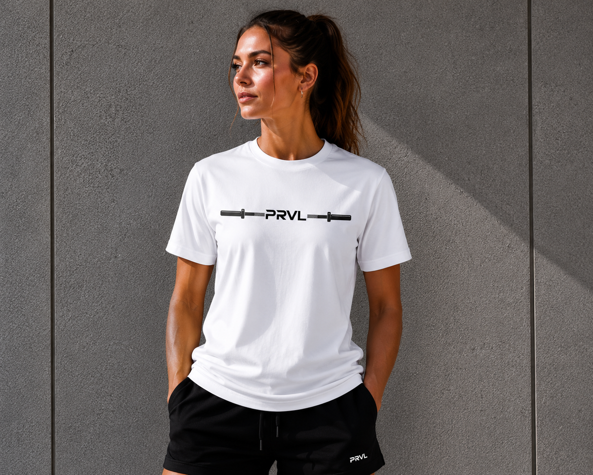 PRVL BARBELL T-Shirt - White