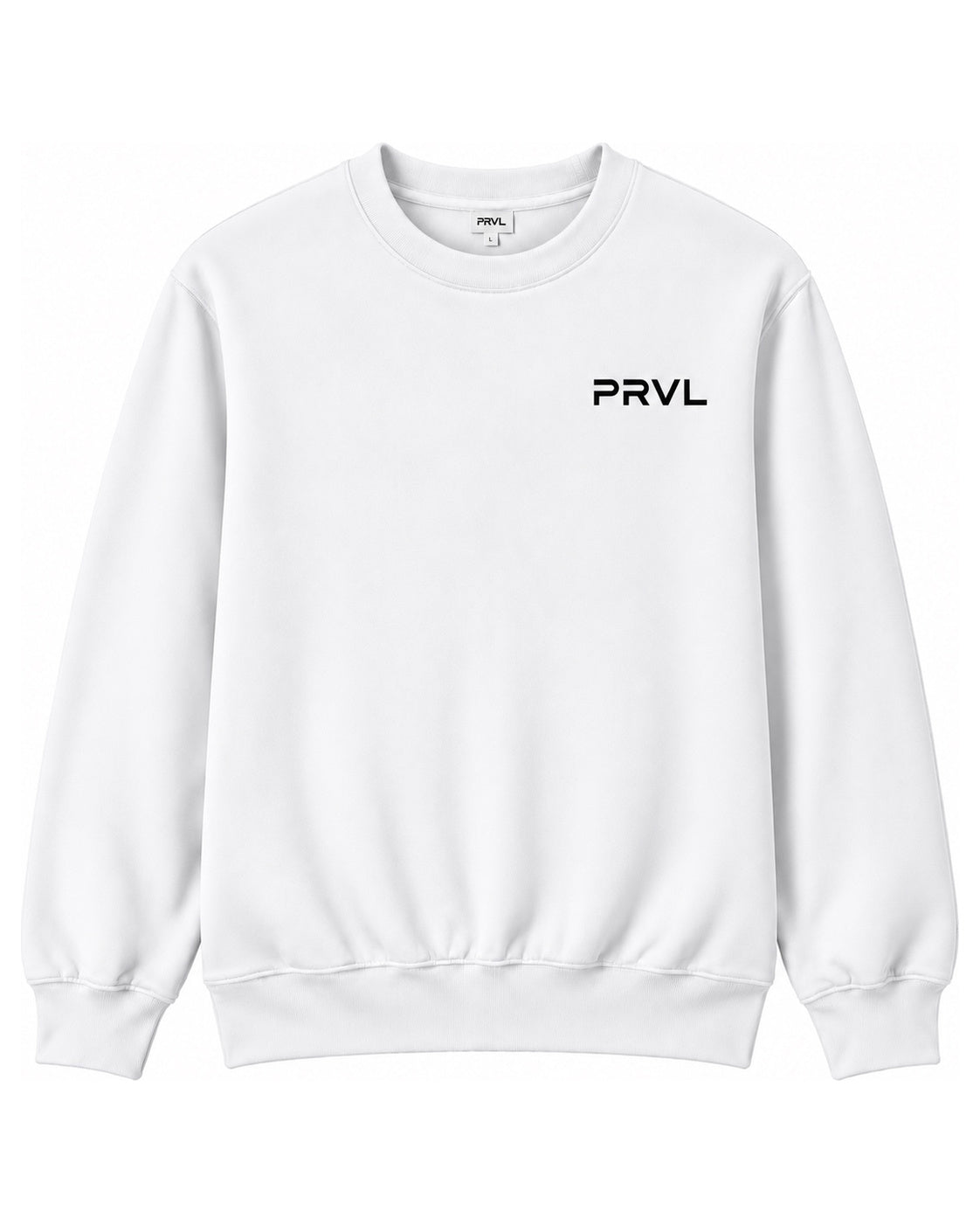 PRVL Essential Crewneck Sweater - White